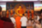 Chief Reverend Venerable Datuk Dr. K Sri Dhammaratana Nayaka Maha Thero paying his respects at the altar at Ti-Ratana Vihara, Aman Perdana, Klang before the Wesak Procession on 29 May 2026.