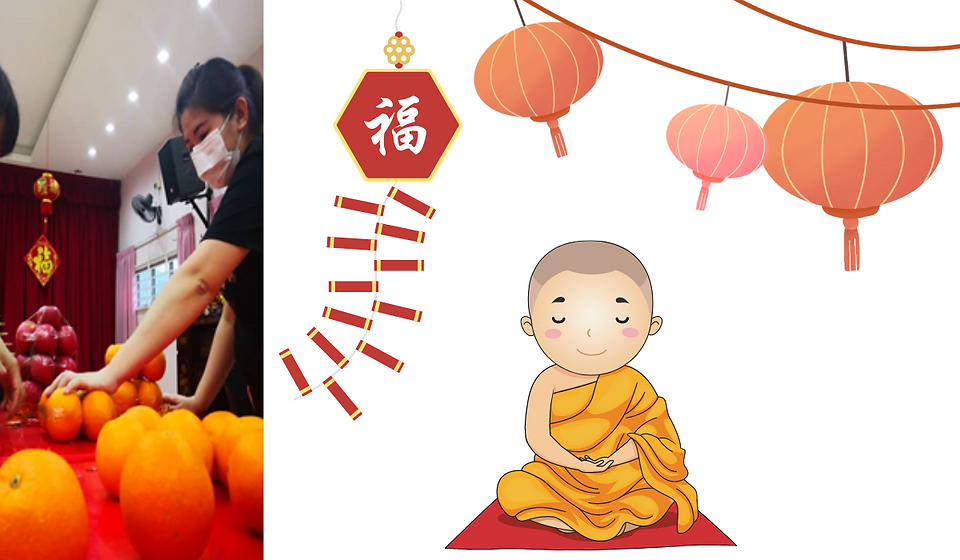 Ti-Ratana Cheras CNY 2022 with Sangha Clip Art