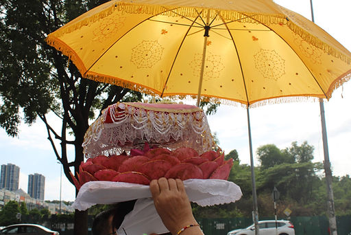 The Kathina Civara in procession at Ti-Ratana Lumbini Garden @ Puchong in 2023.